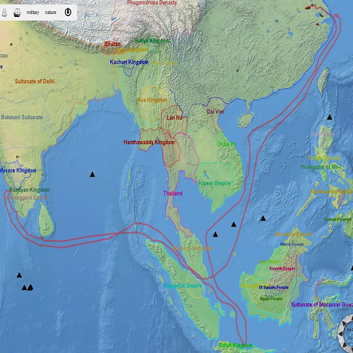 Explore Voyages of Zheng He in 1405AD