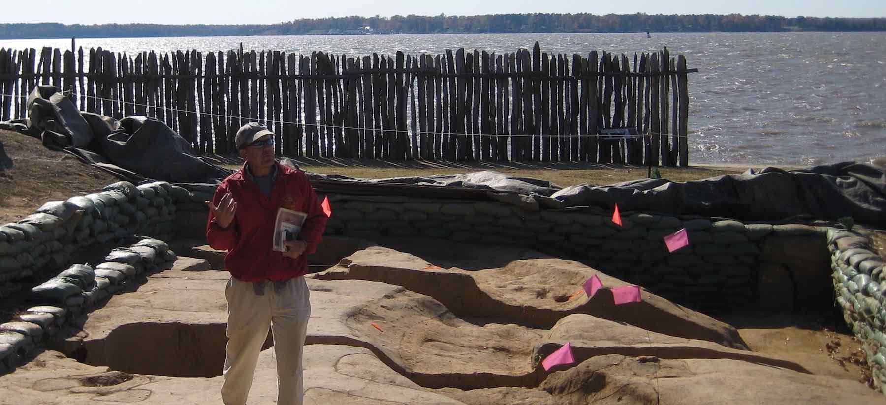 The 1607 fort at Jamestown, Virginia