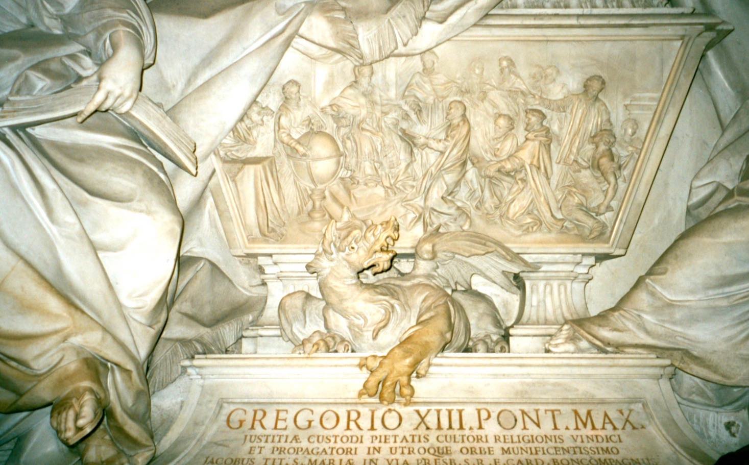 The tomb of Pope Gregory XIII in the Vatican